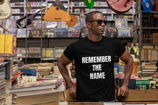 For the ones who make noise without speaking. "Remember the Name" Tee.