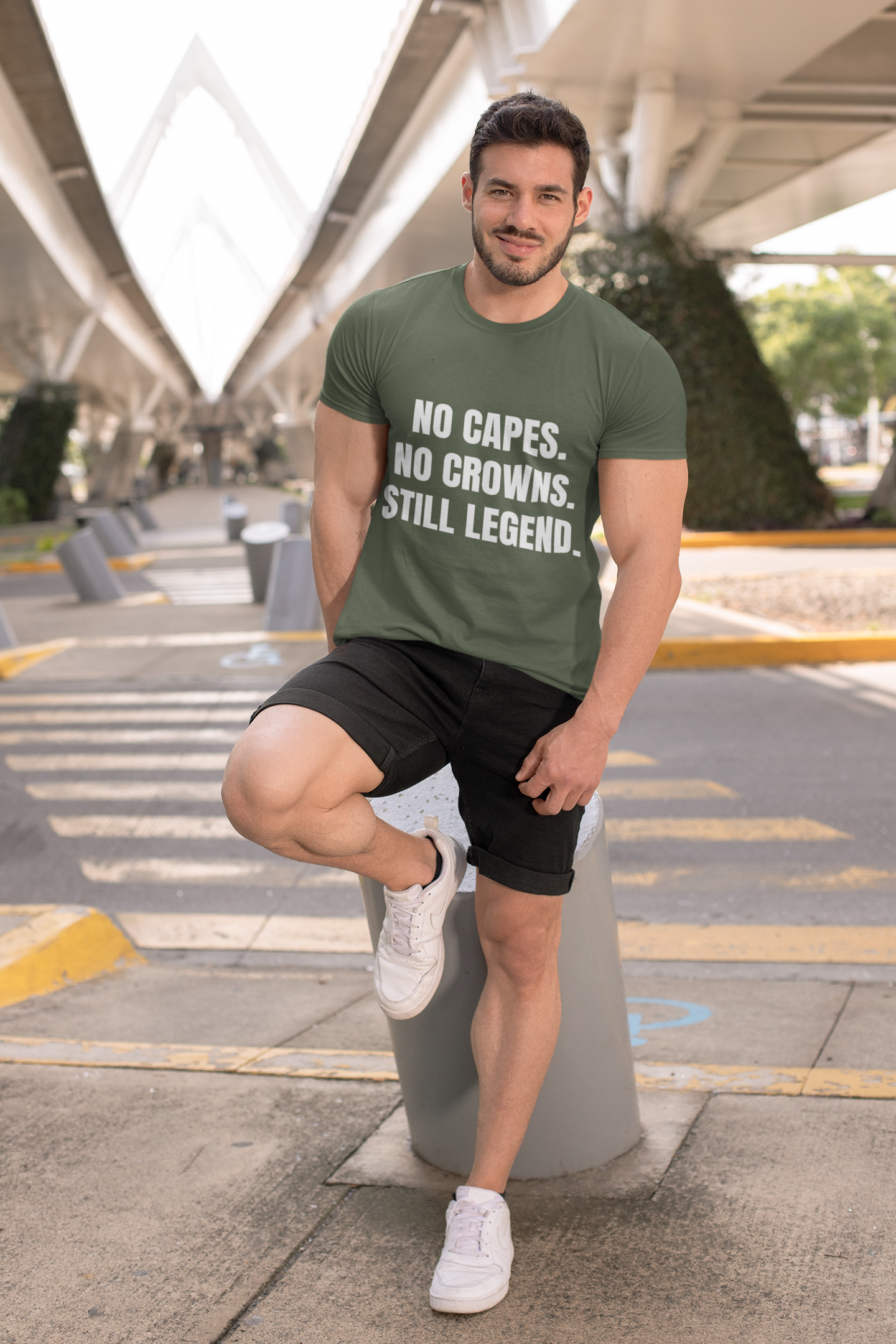 No Capes. No Crowns. Still Legend. Statement Tee.